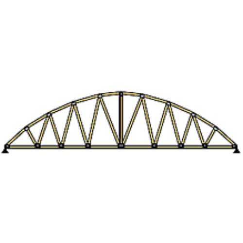Bowstring truss diagram