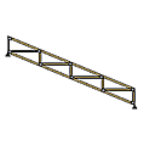 Sloping Flat truss diagram